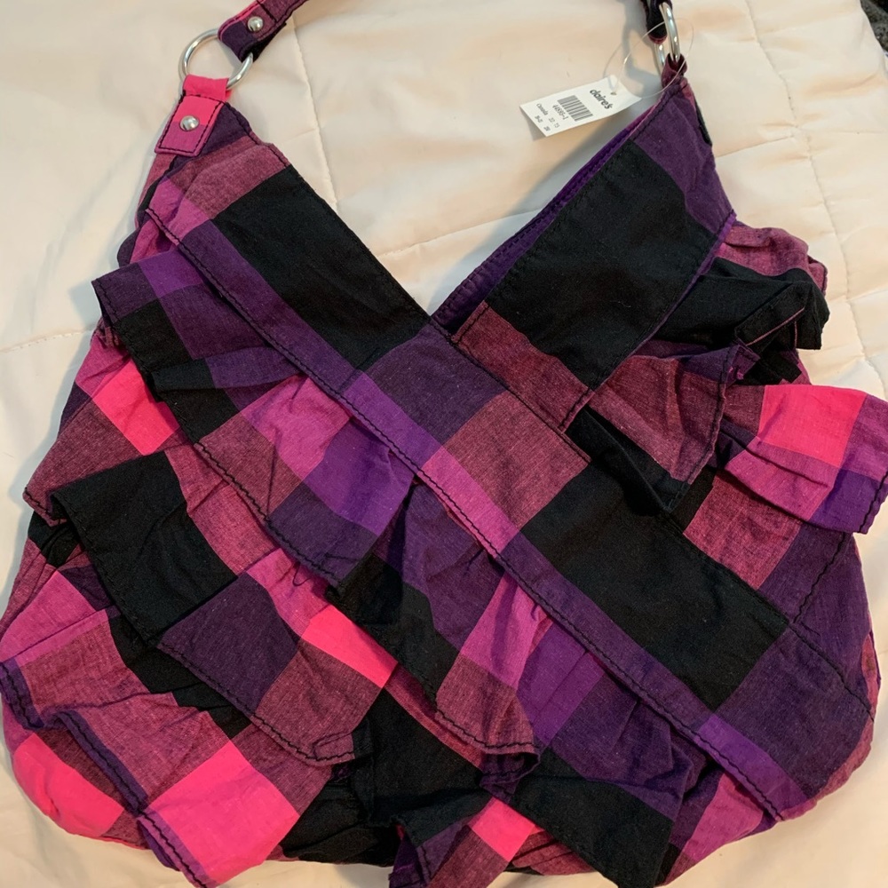 Pink and black plaid bag *SOLD ON VINTED*